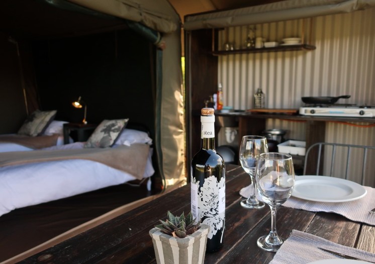 Hopewell Glamping Tent Kitchenette